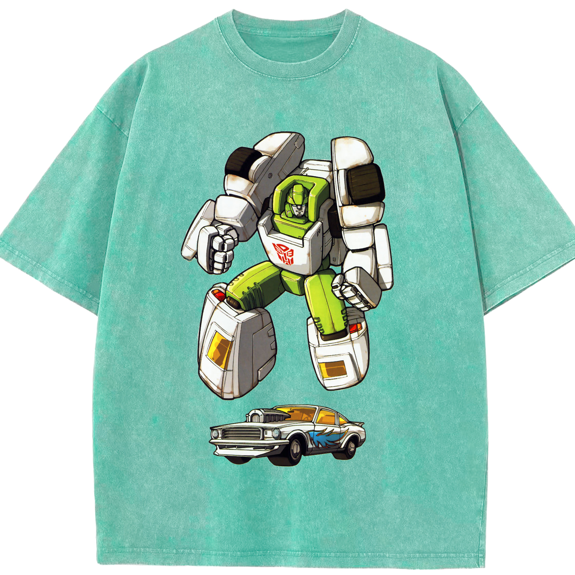 （画像用）  綿100% ヴィンテージ風 半袖Tシャツ（フロントプリント）